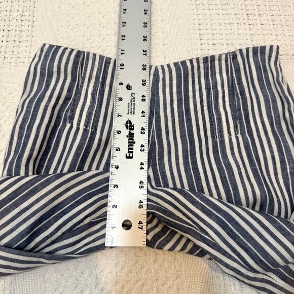 Tory Burch 2 linen side zip striped pant P3 2894 - Picture 10 of 14